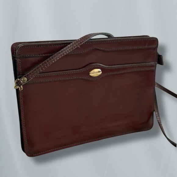 Vintage Reem Burgundy Leather Handbag Made in USA - Picture 2 of 15